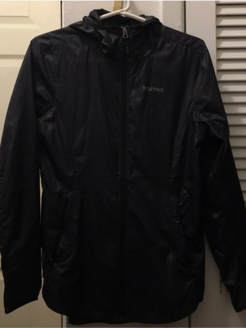 Marmot packable black waterproof rain jacket size small